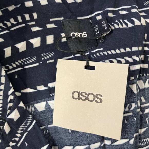 ASOS Women's Navy White Long Sleeved Romper Suit - US Size 6 - NWT - Picture 6 of 6